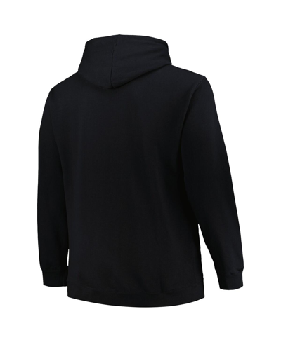 Profile Men's  Black Pittsburgh Penguins Big And Tall Arch Over Logo Pullover Hoodie In Black