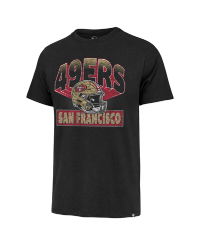 Shop 47 Brand Men's ' Black Distressed San Francisco 49ers Amplify Franklin T-shirt