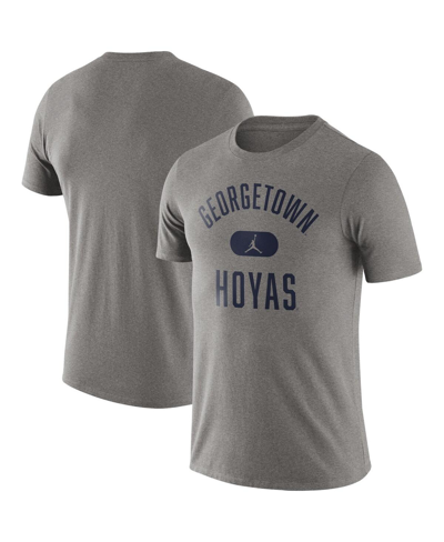 Shop Jordan Men's  Heathered Gray Georgetown Hoyas Team Arch T-shirt