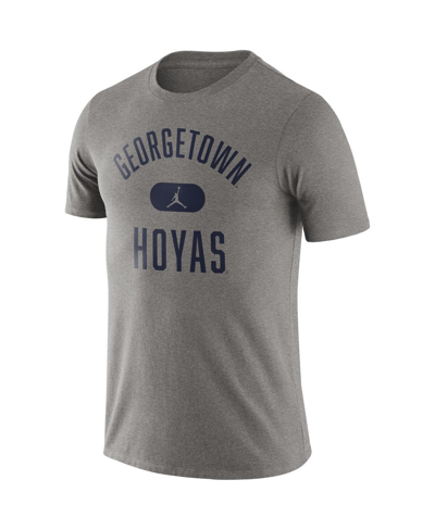 Shop Jordan Men's  Heathered Gray Georgetown Hoyas Team Arch T-shirt