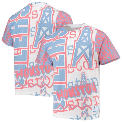 Shop Mitchell & Ness White Houston Oilers Jumbotron 2.0 Sublimated T-shirt