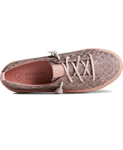 Shop Sperry Crest Vibe Shimmer Sneakers In Silver