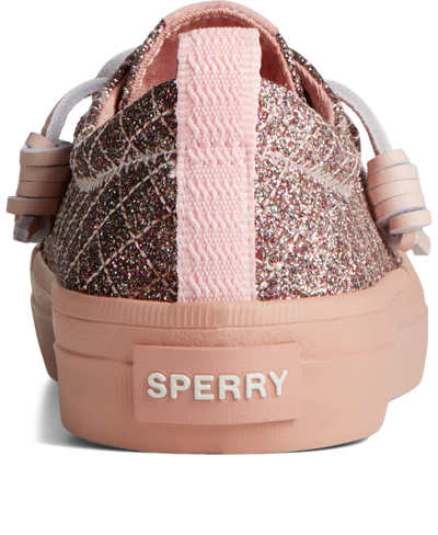 Shop Sperry Crest Vibe Shimmer Sneakers In Silver
