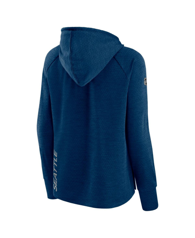 Fanatics Branded Heather Deep Sea Blue Seattle Kraken Authentic Pro Pullover Hoodie In Heather Deep Sea Blue