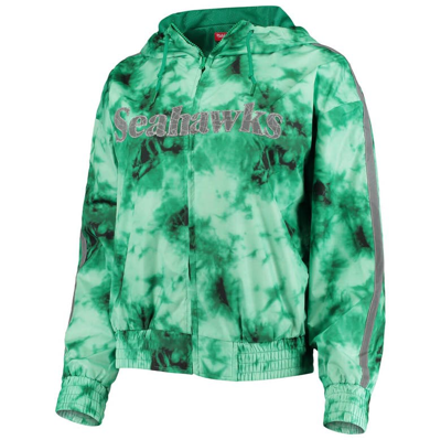 Shop Mitchell & Ness Neon Green Seattle Seahawks Galaxy Full-zip Windbreaker Hoodie Jacket