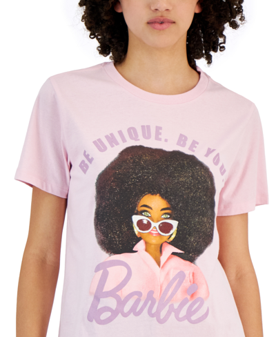 Shop Grayson Threads, The Label Juniors' Be Unique Barbie Graphic T-shirt In Pink