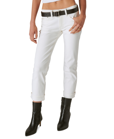 Lucky Brand Mid-rise Sweet Crop Cuffed Jeans In Bright White