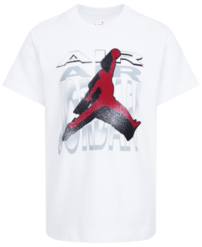 Shop Jordan Big Boys Air 2 3d Short Sleeve T-shirt In White