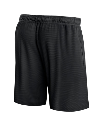Shop Fanatics Men's  Black San Antonio Spurs Post Up Mesh Shorts
