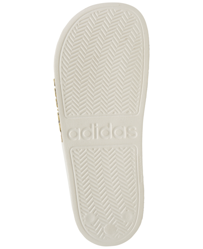 Shop Adidas Originals Women's Adilette Shower Slide Sandals From Finish Line In Off White,core Black