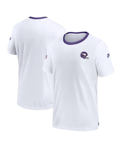 Shop Nike Men's  White Minnesota Vikings Classic Coach Performance T-shirt