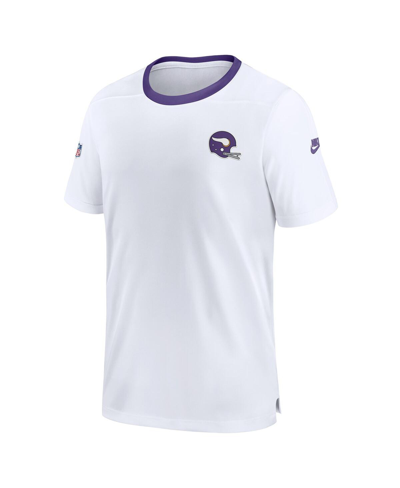 Shop Nike Men's  White Minnesota Vikings Classic Coach Performance T-shirt