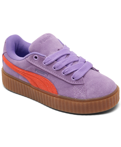 Shop Puma X Fenty Little Girls Creeper Phatty Casual Sneakers From Finish Line In Purple,orange