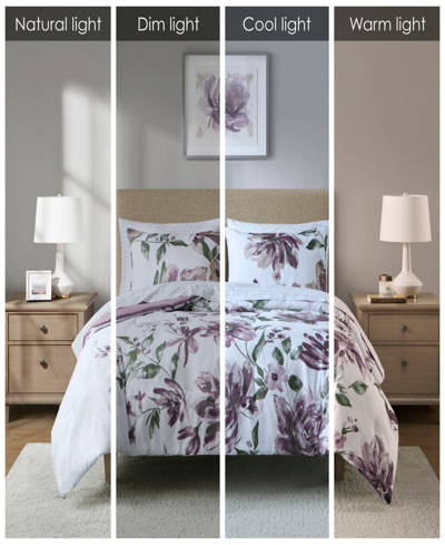 Madison Park Essentials Alice Floral 7-pc. Comforter Set, Queen In Mauve