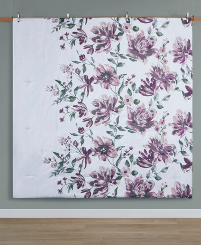 Madison Park Essentials Alice Floral 7-pc. Comforter Set, Queen In Mauve