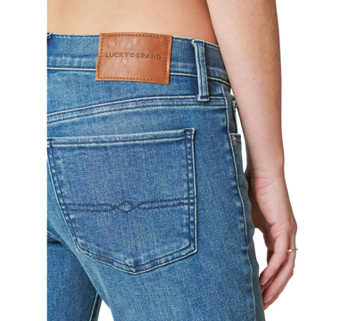Lucky Brand Sweet Straight Raw Hem Mid Rise Crop Straight Leg Jeans In Gemini