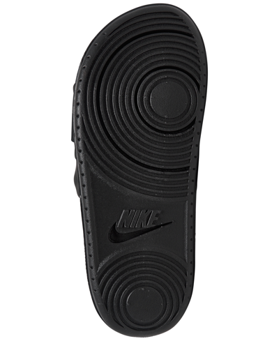 Shop Nike Women's Offcourt Adjust Slide Sandals From Finish Line In Black,white