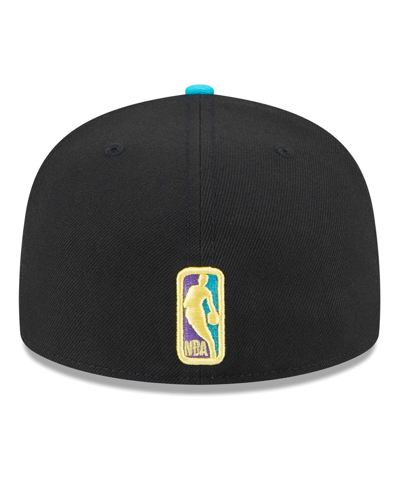 Shop New Era Men's  Black, Turquoise Dallas Mavericks Arcade Scheme 59fifty Fitted Hat In Black,turquoise