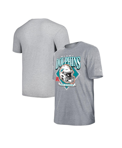 Shop New Era Men's  Gray Miami Dolphins Team Logo T-shirt