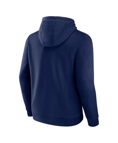 Shop Fanatics Men's  Navy St. Louis Blues Authentic Pro Pullover Hoodie