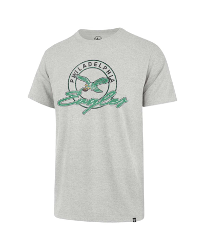Shop 47 Brand Men's ' Gray Distressed Philadelphia Eagles Gridiron Classics Ringtone Franklin T-shirt