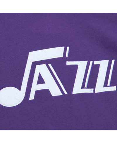 Shop Mitchell & Ness Men's  Purple Utah Jazz Hardwood Classics Nights Raglan Pullover Hoodie