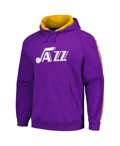 Shop Mitchell & Ness Men's  Purple Utah Jazz Hardwood Classics Nights Raglan Pullover Hoodie