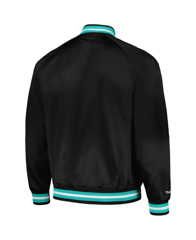Mitchell & Ness Black Vancouver Grizzlies Hardwood Classics  Throwback Wordmark Raglan Full-snap Jac In Black