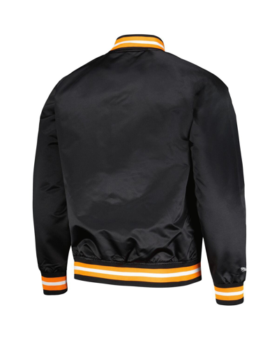 Mitchell & Ness Men's  Black Phoenix Suns Hardwood Classics Throwback Wordmark Raglan Full-snap Jacke In Black