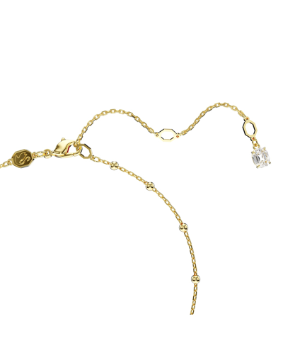 Swarovski Round Cut, Scattered Design, White, Gold-tone Imber Y Necklace In Gold