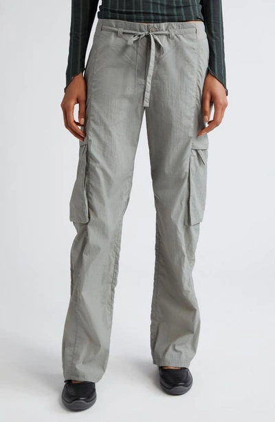Shop Paloma Wool Sese Straight Leg Recycled Nylon Cargo Pants In Grey