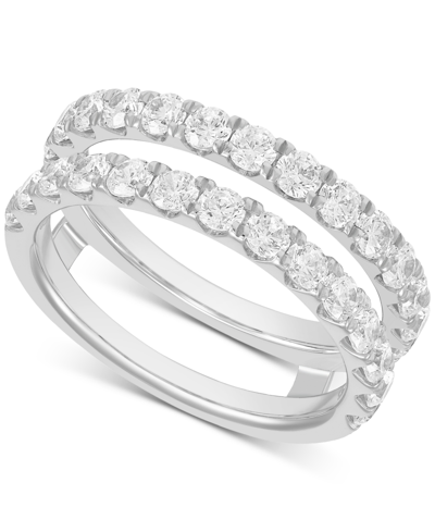 Shop Grown With Love Igi Certified Lab Grown Diamond (1-1/2 Ct. T.w.) Enhancer Ring In 14k White Gold