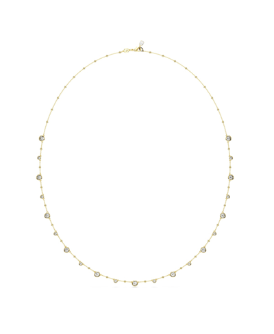 Shop Swarovski Round Cut, White, Gold-tone Imber Strand Age Necklace