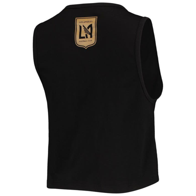 Shop The Wild Collective Black Lafc Crop Muscle Tri-blend Tank Top