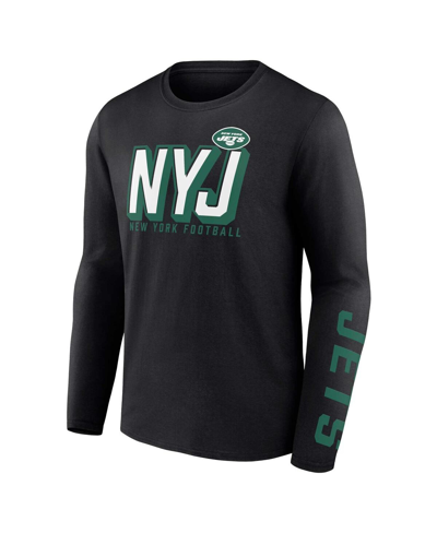 Shop Fanatics Men's  Black, Green New York Jets Two-pack T-shirt Combo Set In Black,green