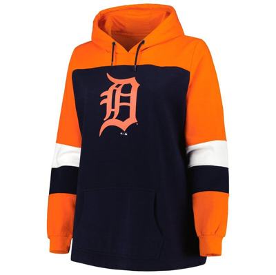 Shop Profile Navy Detroit Tigers Plus Size Colorblock Pullover Hoodie
