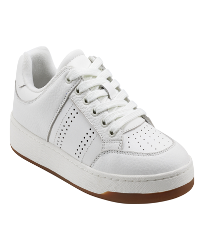 Shop Marc Fisher Ltd Women's Flynnt Casual Lace-up Sneakers In Ivory Leather