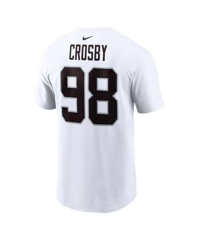 Nike Men's  Maxx Crosby White Las Vegas Raiders Player Name And Number T-shirt In White