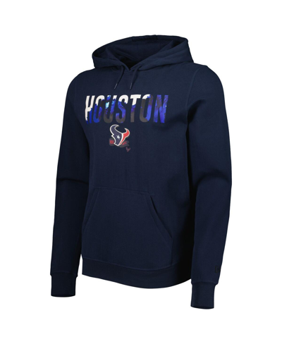 New Era Men's  Navy Houston Texans Ink Dye Pullover Hoodie In Navy
