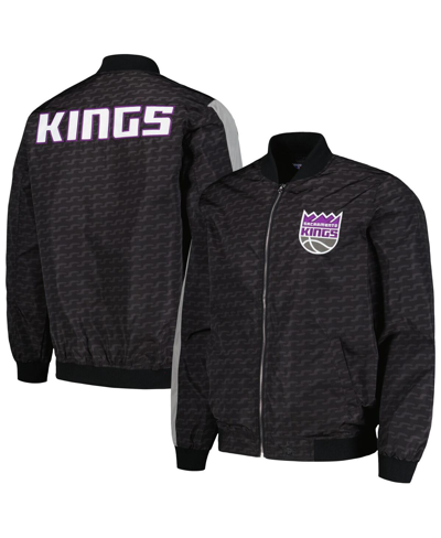 Shop Jh Design Men's  Black Sacramento Kings Full-zip Bomber Jacket