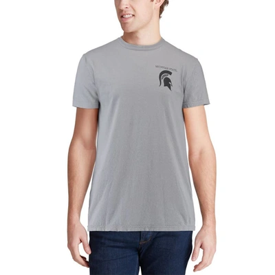 Shop Image One Gray Michigan State Spartans Comfort Colors Campus Scenery T-shirt