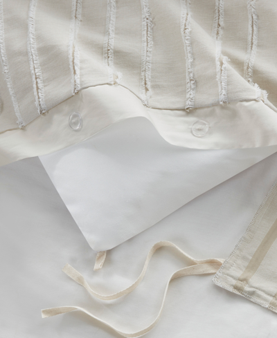 Shop Madison Park Signature Essence Oversized Cotton Clipped Jacquard 9-pc. Comforter Set, King In Ivory