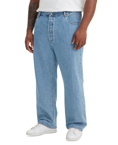 Shop Levi's Men's Big & Tall 501 Original Straight-fit Jeans In Light Stonewash