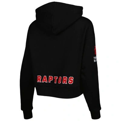 Shop Pro Standard Black Toronto Raptors Classic Fleece Cropped Pullover Hoodie