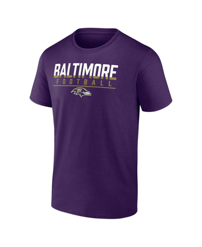 Shop Fanatics Men's  Black, Purple Baltimore Ravens Two-pack T-shirt Combo Set In Black,purple