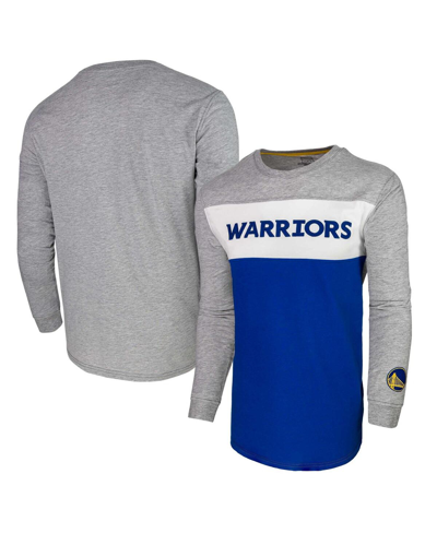 Shop Stadium Essentials Men's And Women's Heather Gray Golden State Warriors Loge Long Sleeve T-shirt