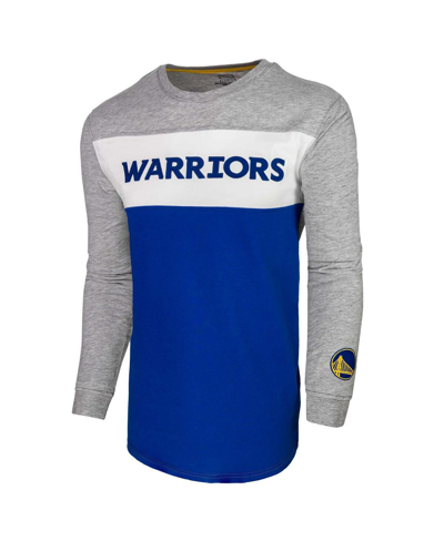 Shop Stadium Essentials Men's And Women's Heather Gray Golden State Warriors Loge Long Sleeve T-shirt
