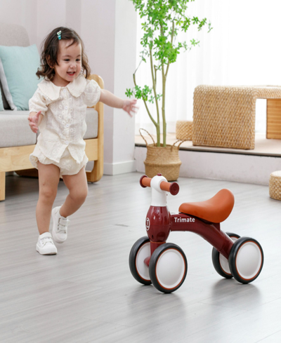 Trimate Wine Red Baby Walker Balance Bike In Multi