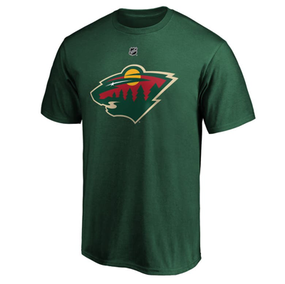 Fanatics Men's Mats Zuccarello Green Minnesota Wild Authentic Stack Name And Number Team T-shirt In Green