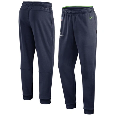 Shop Nike College Navy Seattle Seahawks Sideline Logo Performance Pants
